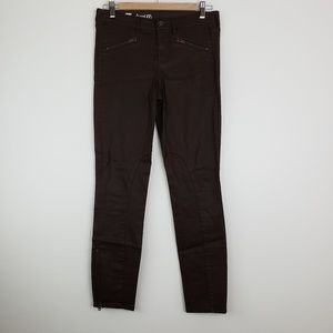 Madewell Skinny Ankle Coated Motorcycle Pants 27